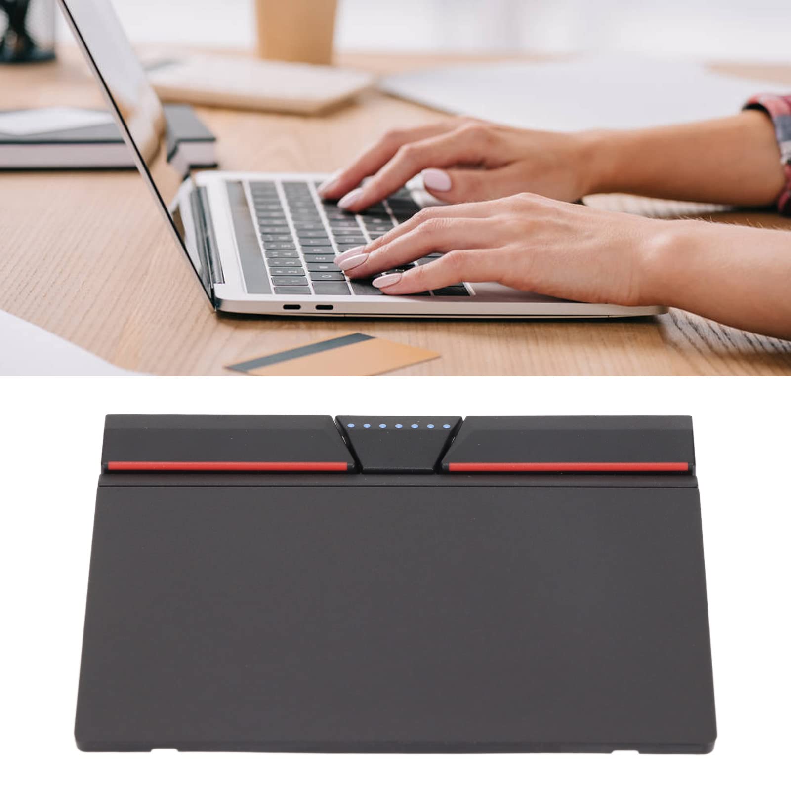 ciciglow Touchpad Notebook a Tre Pulsanti Plug and Play Sostitutivo per ThinkPad T440 T450 T440S T450S T460 - Sensibile al Tocco, Facile Installazione, Durevole in ABS e Lega Alluminio