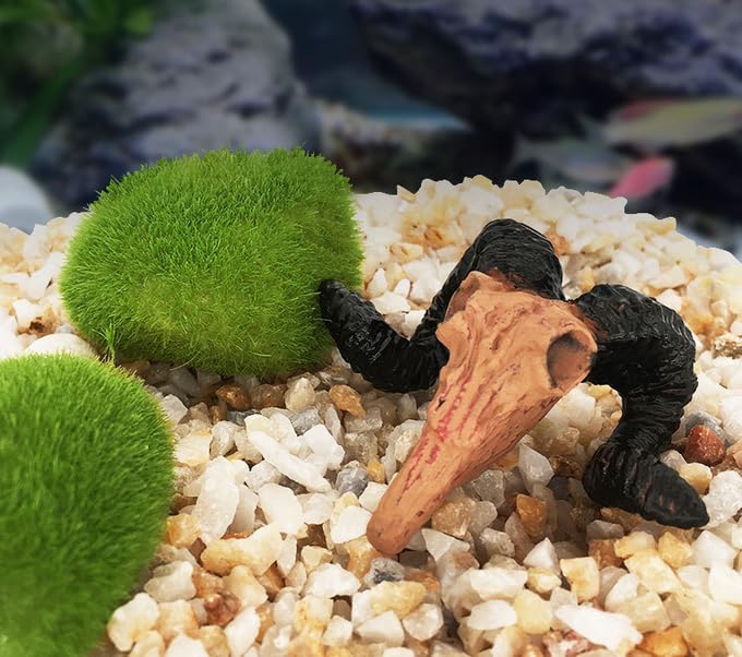 Image of 4pcs Grey Aquarium Decor Realistic Animal Skulls Fish Tank Small Skull | 2inch Resin Skull Figurine Fish Shrimp Shelter Cave Hideout Turtle Hidden Tank Decoration,Mini Micro Landscaping Decor
