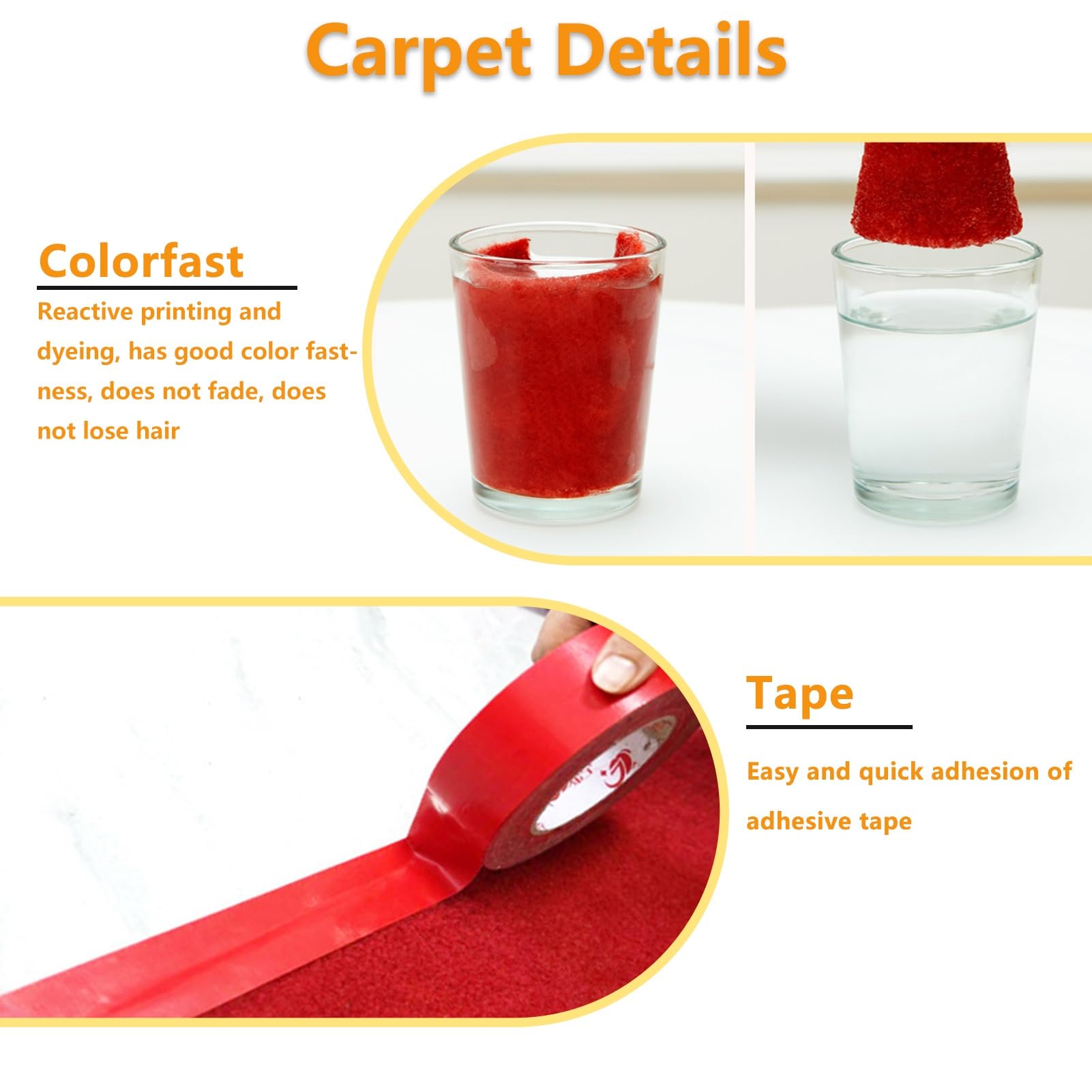Roter Teppich-Gangläufer, 10m, 20m, 30m, 50m, Hochzeits-Gangläufer-Matte, verschleißfeste Braut-Laufsteg-Teppiche für Partys, Veranstaltungen, Hochzeiten und Zeremonien, Einweg-Teppich, zuschneidbar (