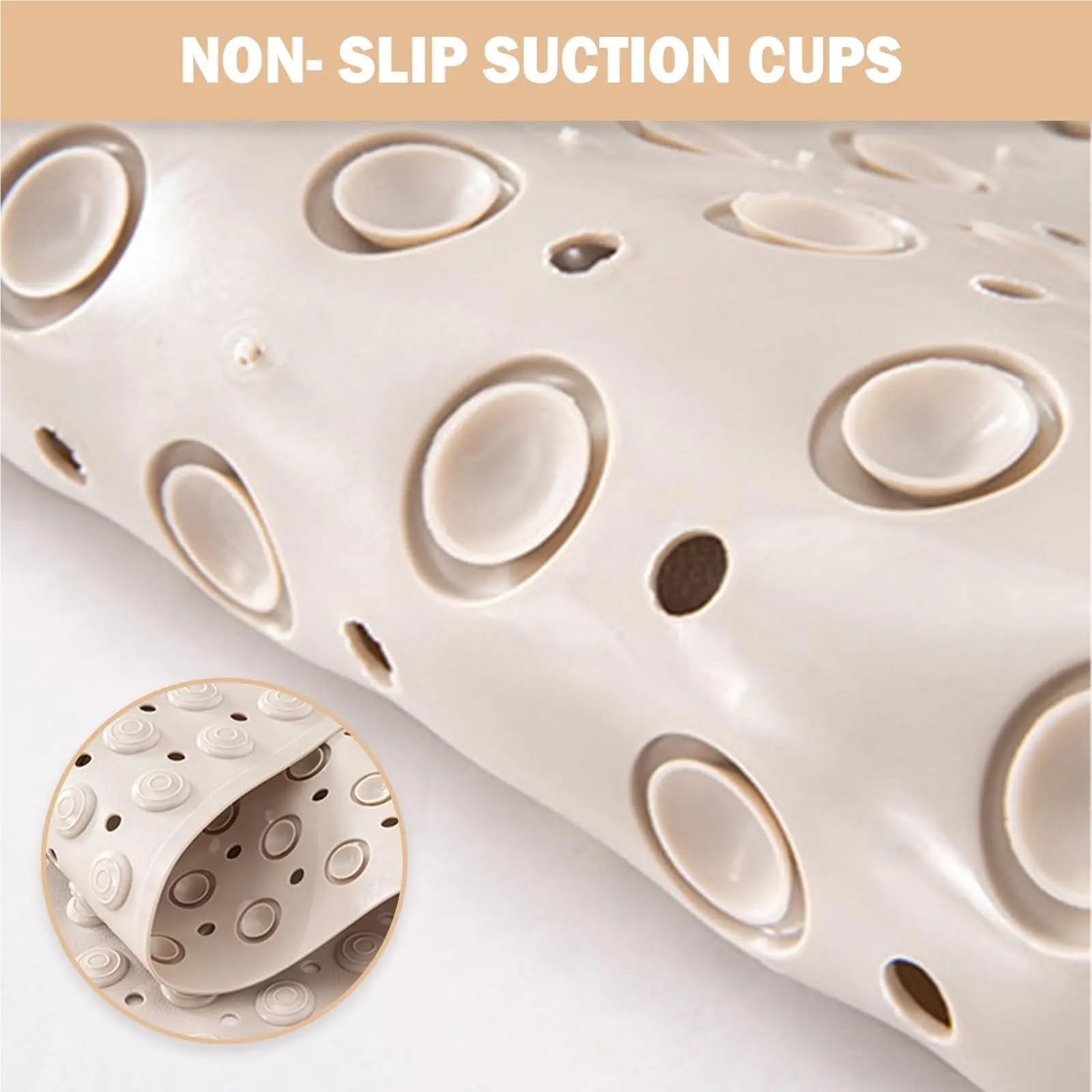 Cuscino In Lattice Tappetino antiscivolo for doccia supportato da una potente ventosa massaggiante in materiale PVC con fondo for il bagno dell'hotel