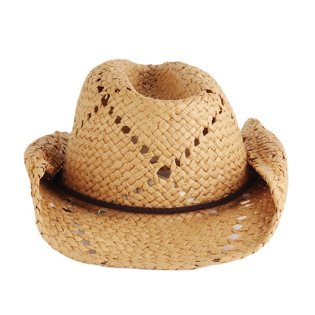 Chapeau de paille bouclé élégant idéal pour vos sorties à la plage