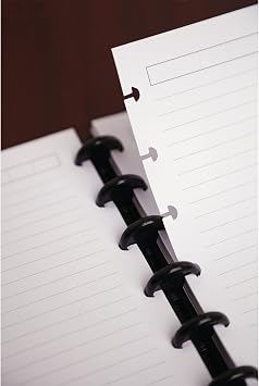 TUL Discbound Notebook With Pebbled Leather Cover, Letter Size, Narrow Ruled, 60 Sheets, Rose Gold