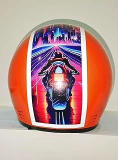Moto Power Motorcycle Helmet, Black and Cool Design, 149