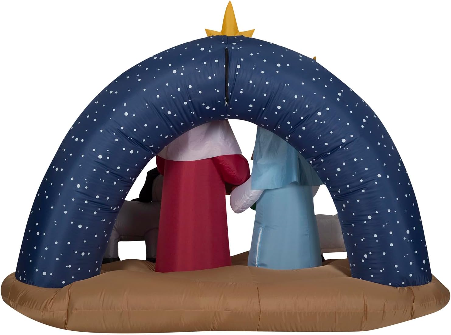 Gemmy Christmas Inflatable Starry Nativity Scene, 5 ft Tall, Multi