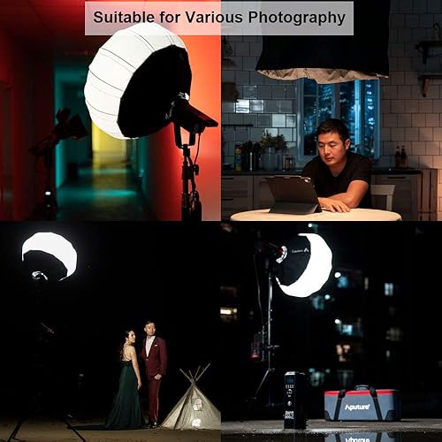 Miniatura 2 de Aputure Modificador de luz suave para farol, 26 pulgadas, ajuste rápido, plegable, luz espacial Aputure mejorada para 300D Mark II 120D 120T 120D