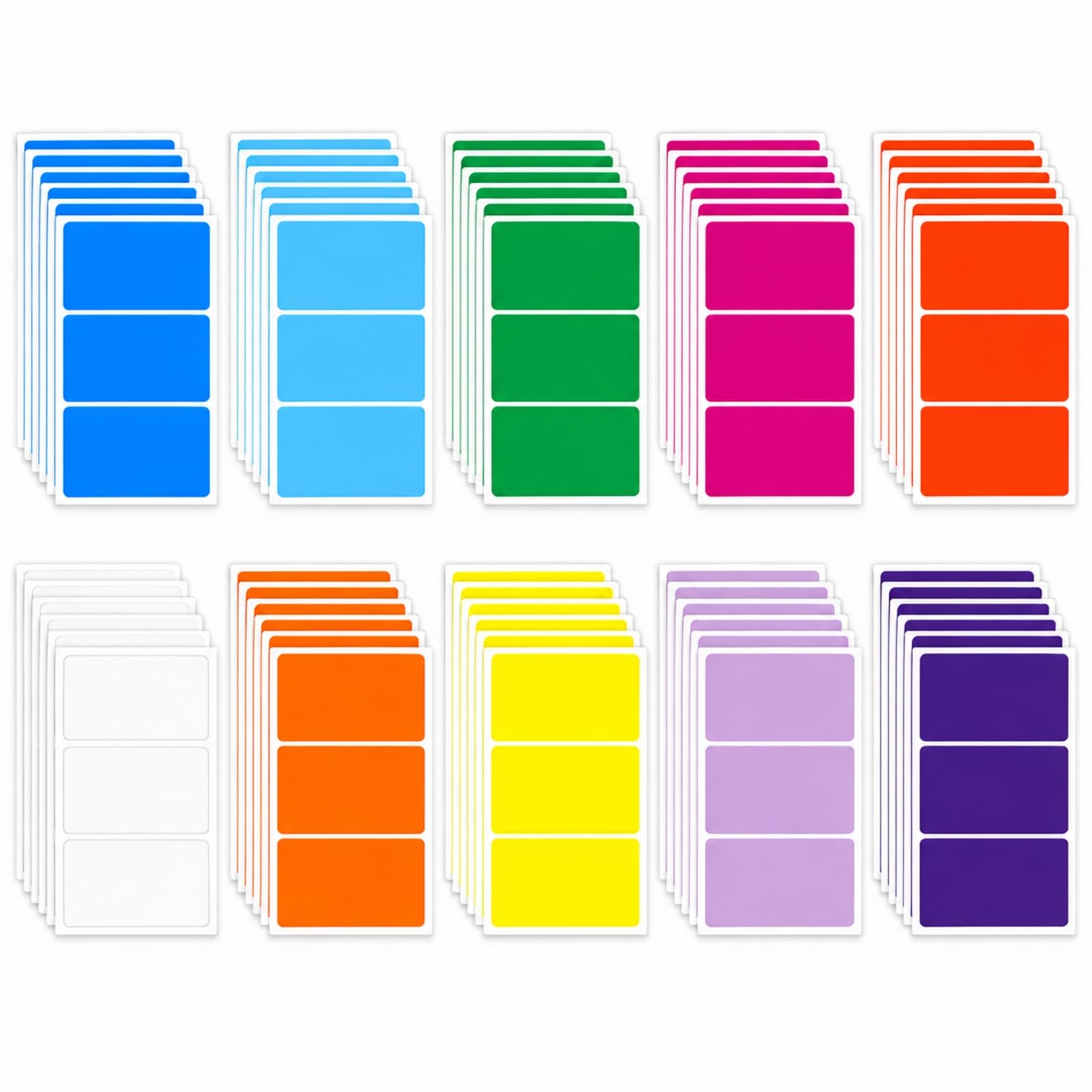 240Pcs (80 Sheets) 102×51mm Large Colourful Labels for Moving Boxes