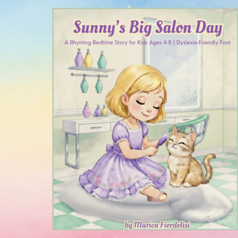 Sunny's Big Salon Day: "A Rhyming Bedtime Story for Kids Ages 4–8 | Dyslexia-Friendly Font | Watercolor Illustrations"