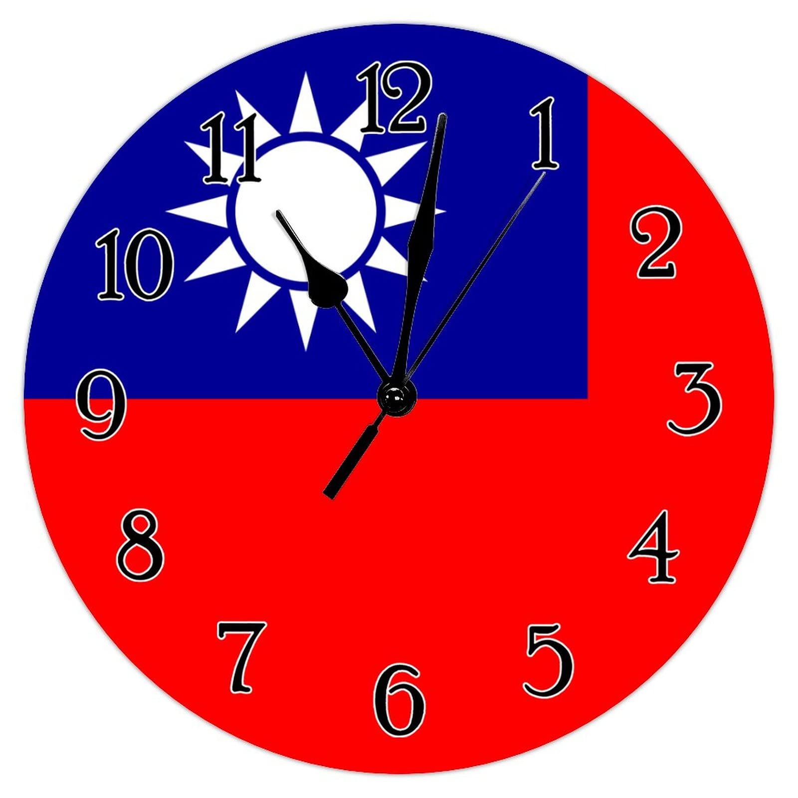 Italiaanse Vlag Wandklok Stille Frameloze Houten Klok Quartz