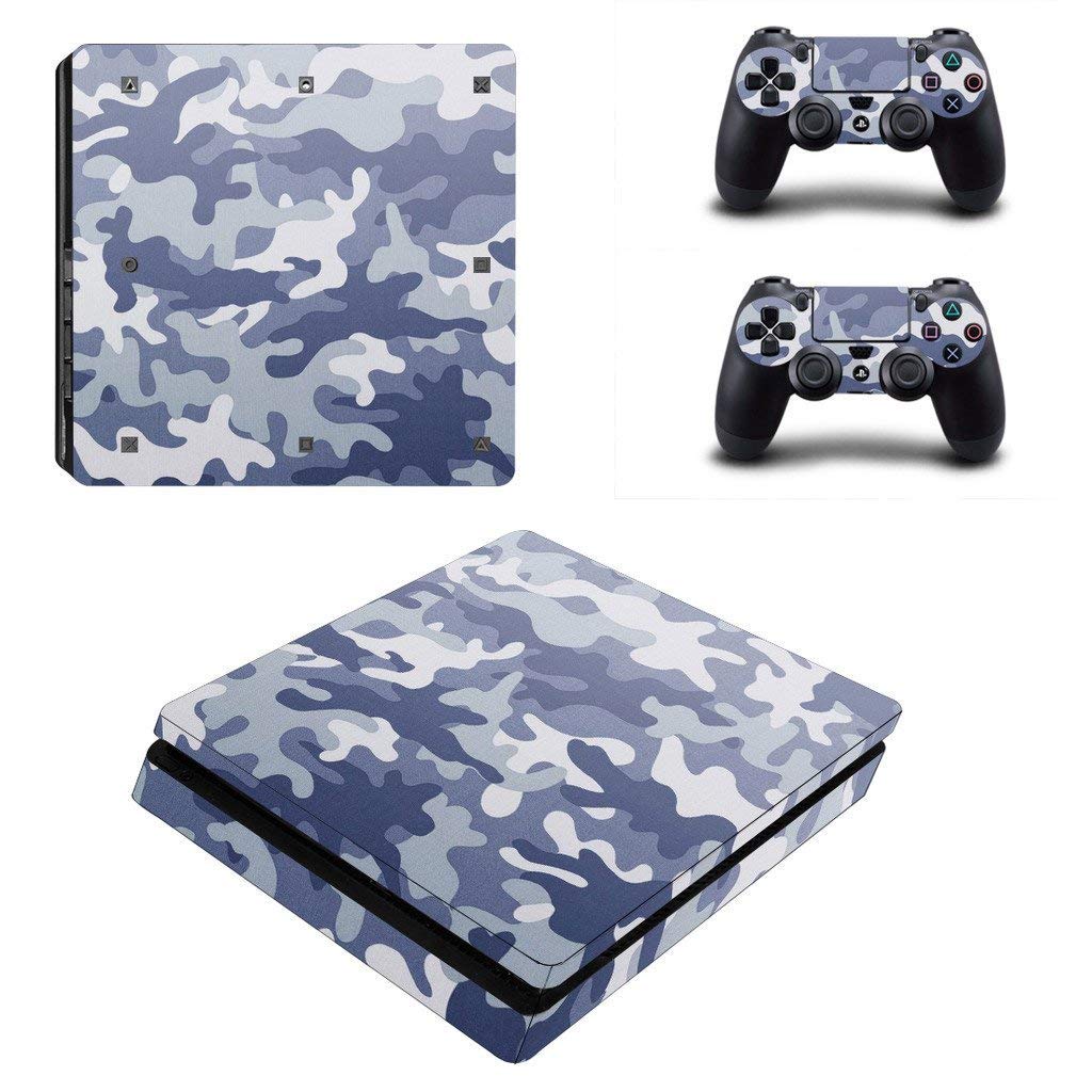 Army Theme Decal Skin Sticker for PS4 Slim with 2 Controller Skins PS4 for Video Game-image-41
