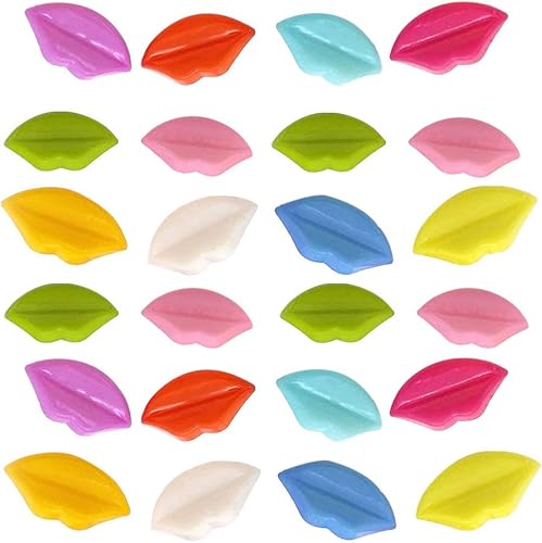 SUPVOX Botones de plástico multicolor en forma de labio, botones decorativos, botones para coser, manualidades, ropa (color al azar)
