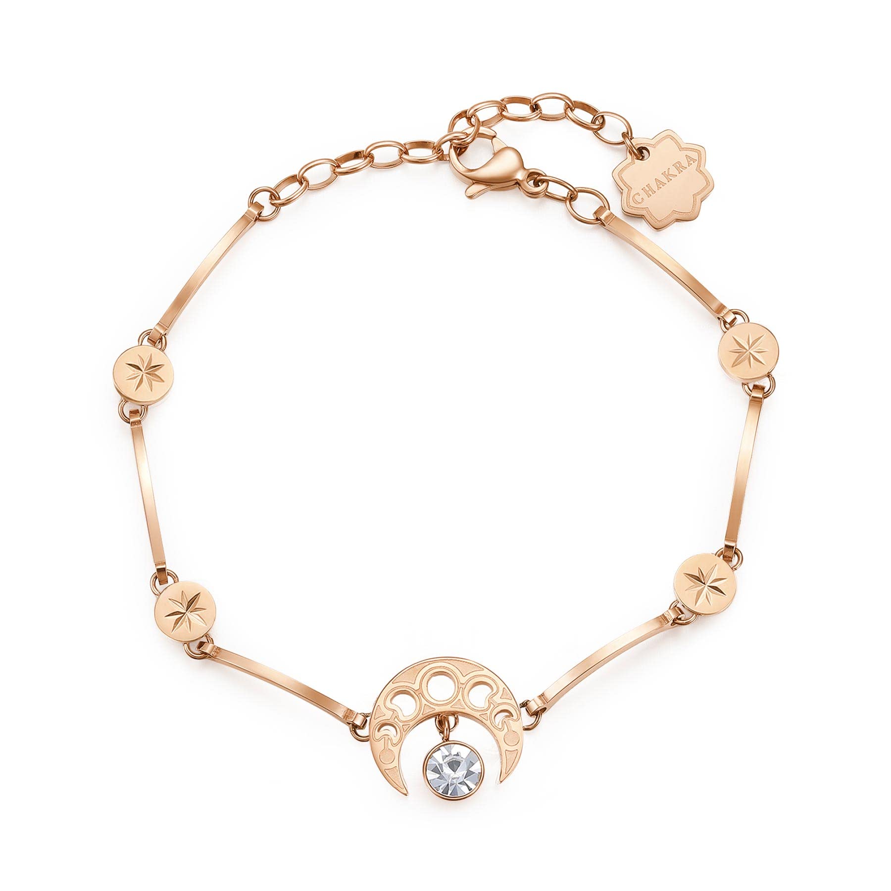 Brosway Bracciale Donna in Acciaio e Cristalli con Simbolo Luna/sole | Collezione Chakra - BHKB159