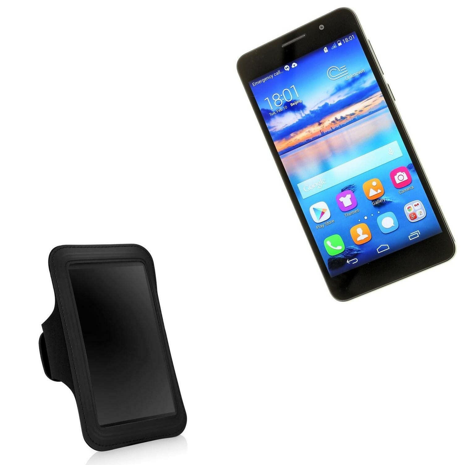 BoxWave Case Compatible with Honor 6 - Sports Armband, Adjustable Armband for Workout and Running for Honor 6 - Jet Black