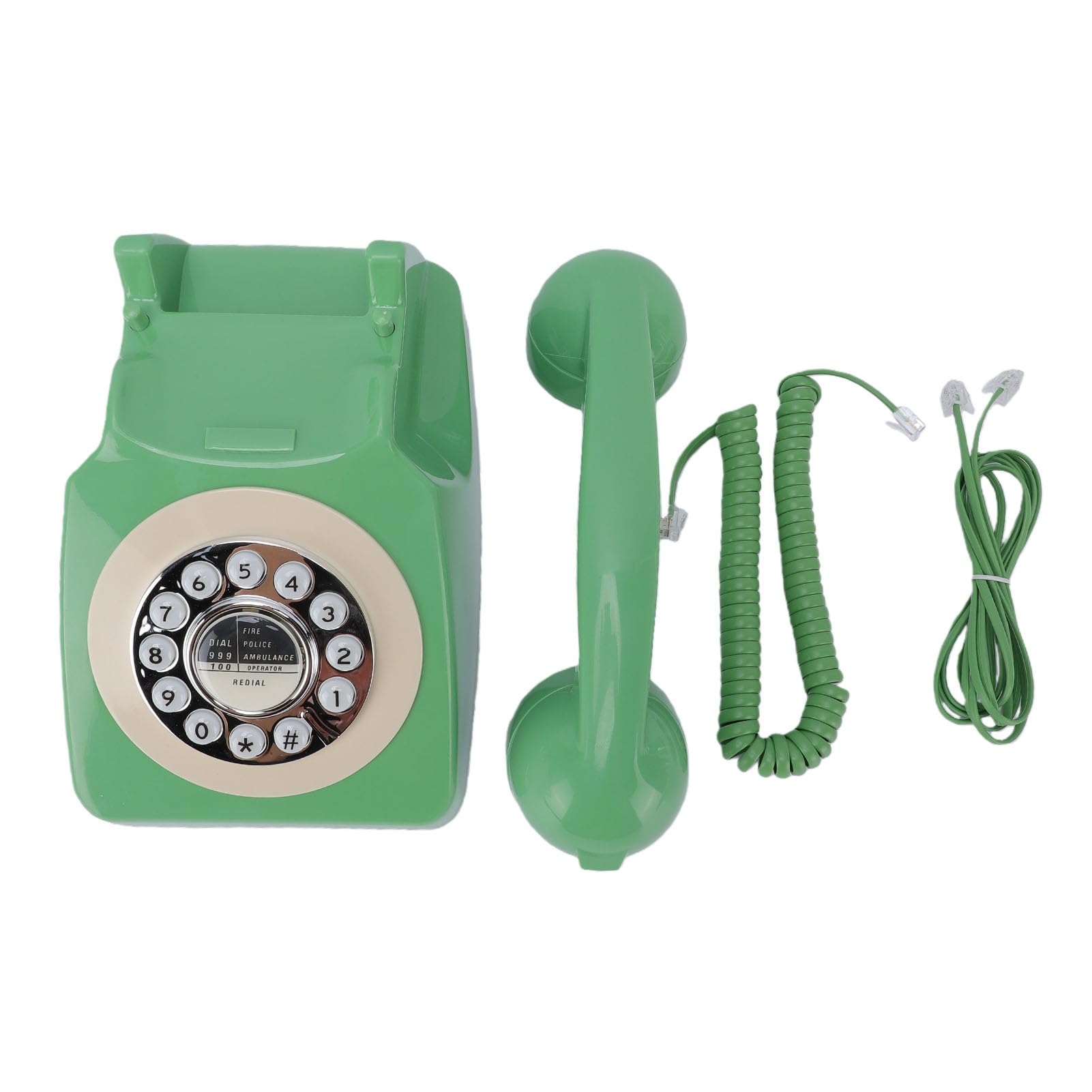 Yunseity Telefono Fisso Antico con Filo, Telefono da Scrivania con Pulsante Stile Vintage con Funzione di Ricomposizione e Connettore RJ11 per la Sicurezza in Casa, in Ufficio o in Caso di Emergenza
