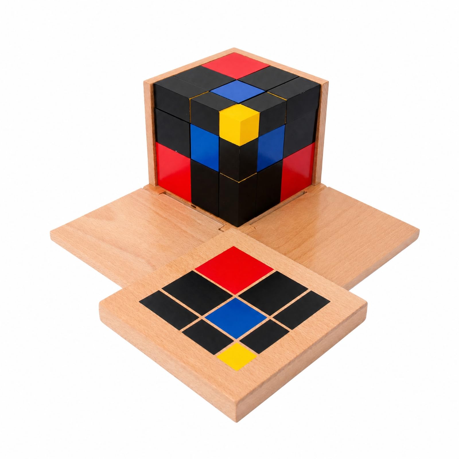 Gralara Entwicklungsorientiert-sinnes-lernspielzeug aus sensorisch geometrisches würfel-bauspielzeug mit Base haptisch für ab 4–6 Jahren,