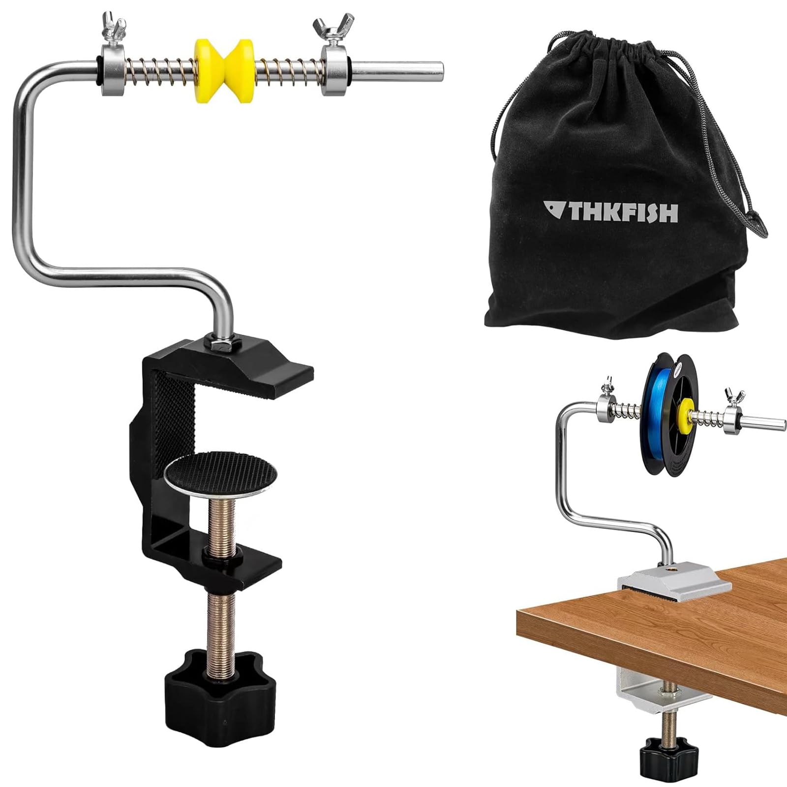 THKFISH Fishing Line Spooler Fishing Line Winder Spooler Fishing Accessories Adjustable Stable Portable Fishing Line Spooler/Fishing Line Remover