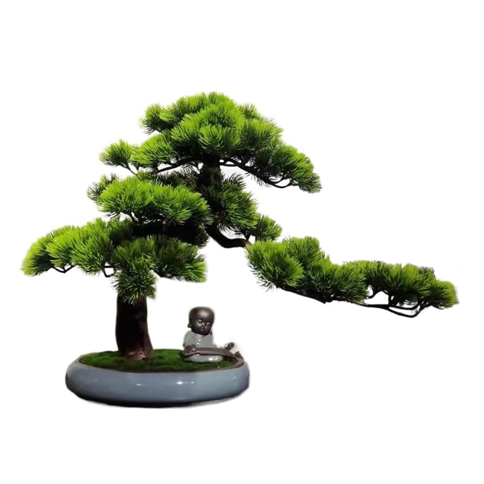 MYUYEE Artificial Bonsai Tree Simulated Pine Bonsai Decoration Pine Bonsai Living Room Indoor Artificial Bonsai Decoration Artificial Tree (B)
