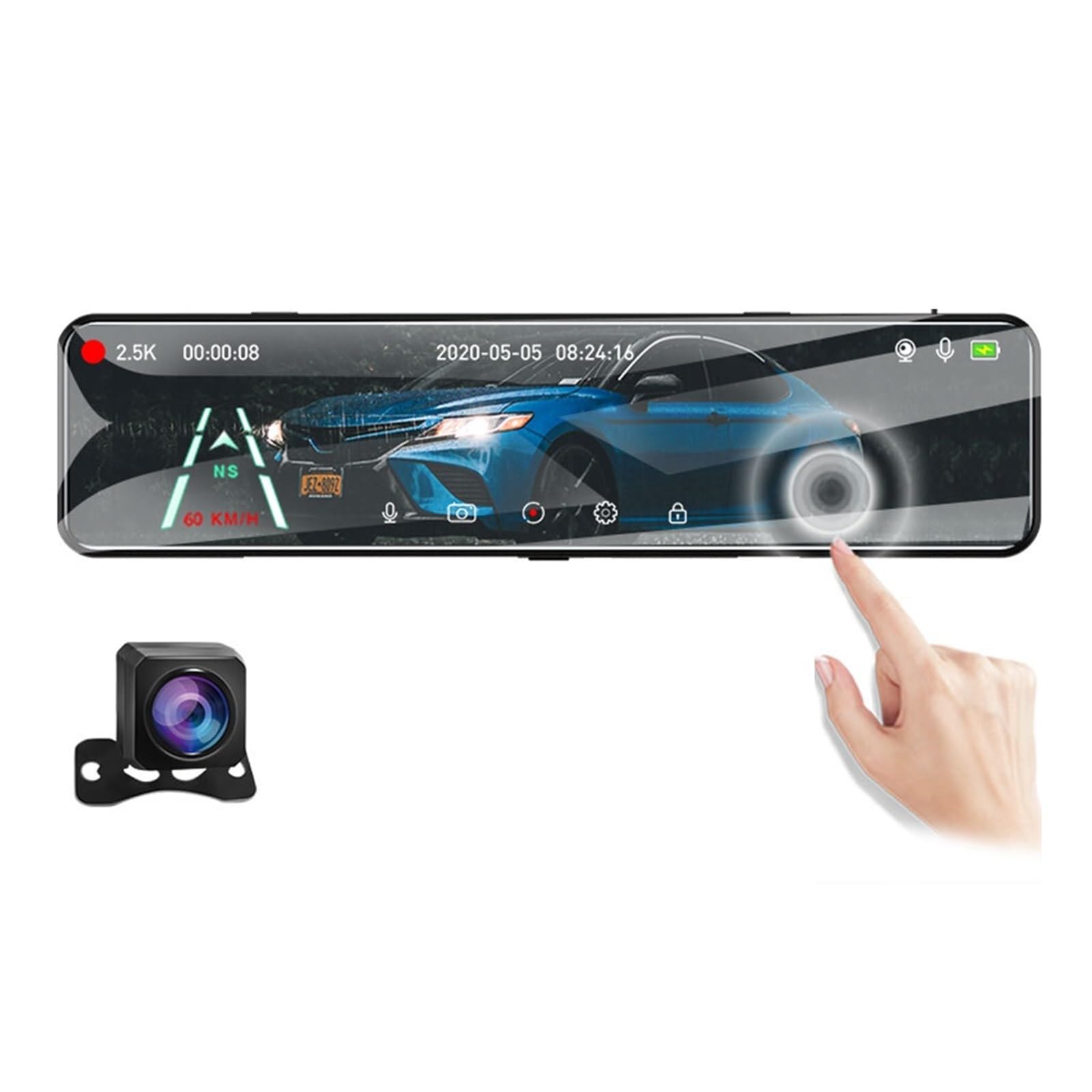 Amazon.co.jp: 車載DVR ストリームメディア リアビュー 12ミラー 2K 