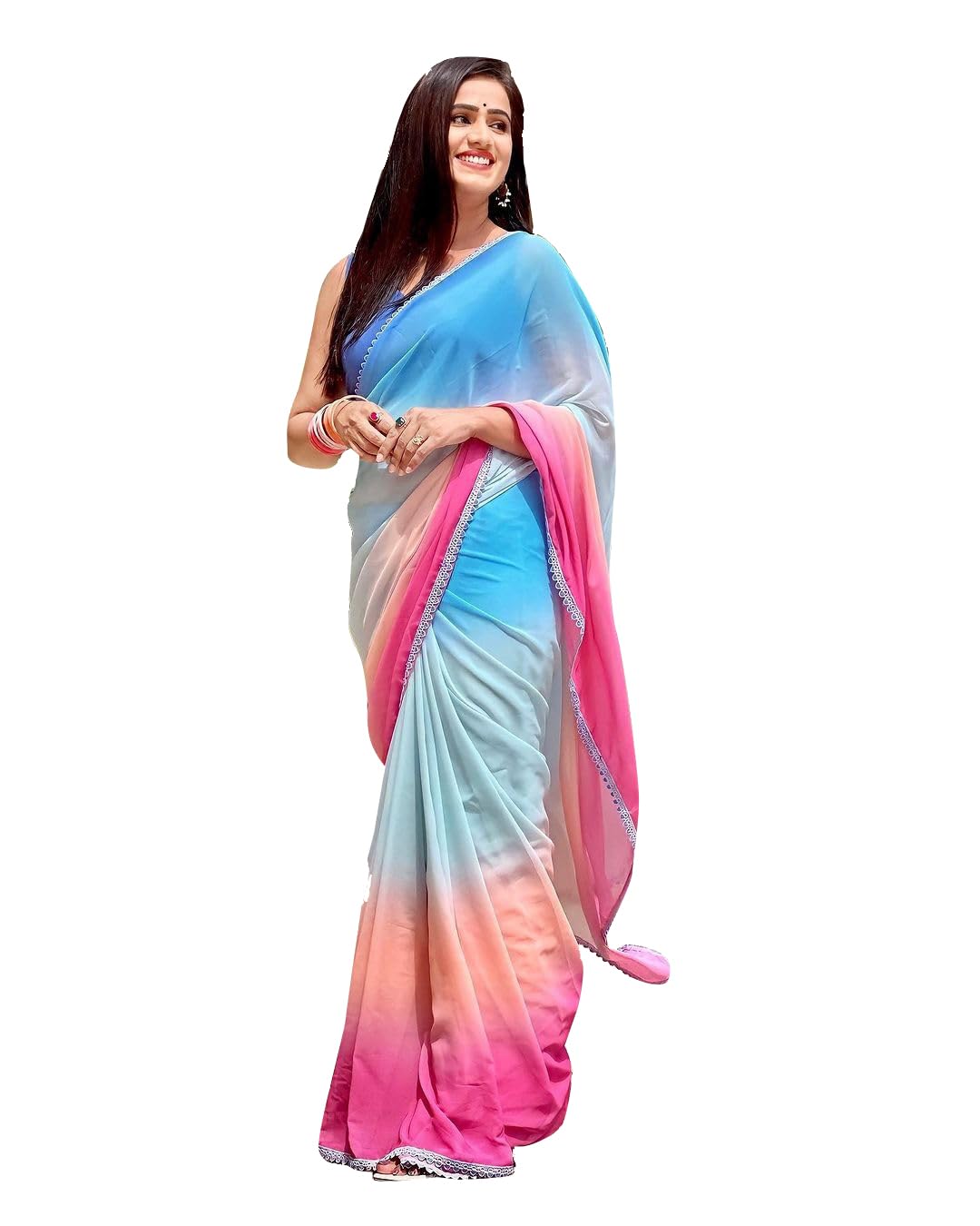 Avantika FashionWomen's Printed Pure Georgette Saree With Unstitched Blouse Piece (Rocky Aur Rani Ki Prem Kahani Saree), SF-AALIYA-NEWW, Free Size, SF-AALIYA-NEWW, Free Size