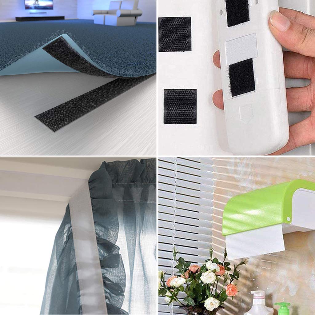 Auto Adhesivo Doble Cara 25m, Cinta de Gancho Cinta Autoadhesiva Fuerte Pegajoso Doble Cara, para plásticos, Piso, Puerta, vidrios. - Blanco 3cm Ancho