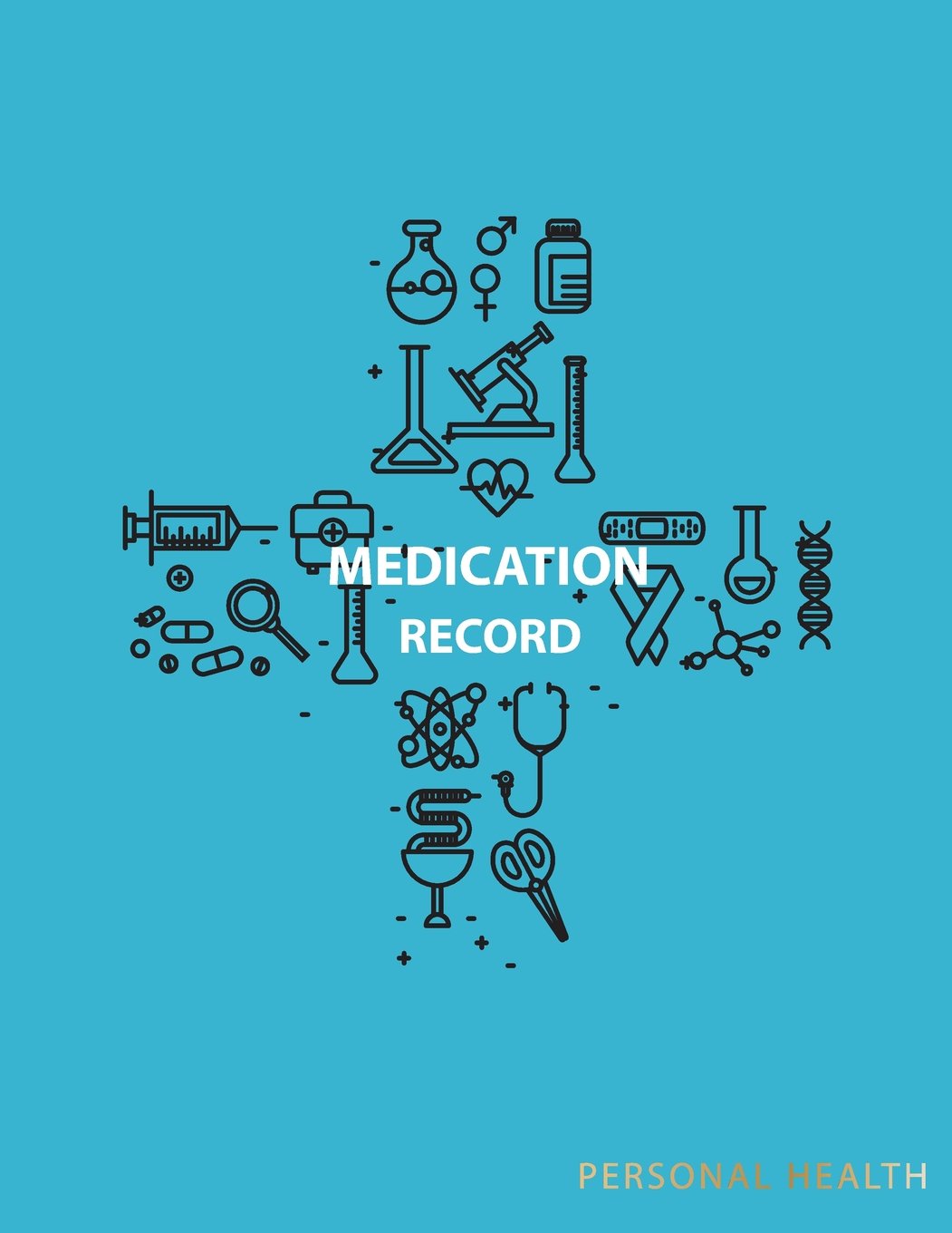 سجل الأدوية مجلة الصحة الشخصية كتاب الرعاية الصحية التاريخ الطبي، السجلات اليومية تذكير سجل المقتفي المجلد 2 غلاف ورقي 20 يونيو 2018