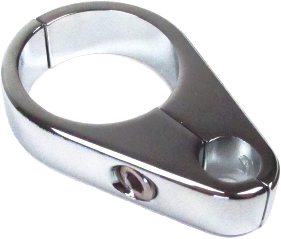 Hill Country Customs Chrome Billet 1 1/4" Handlebar or Frame mount Clutch Cable or Brake Line Clamp for Harley models - HC-CC114