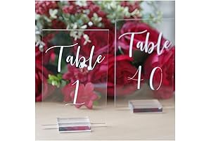 UNIQOOO Acrylic Wedding Table Numbers 1-40: Showcase Your Reception with Elegance