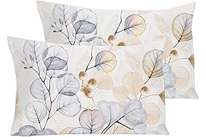 YIYEA Patterned Pillow Cases 1800 Thread Count Boho Print - Queen Size...