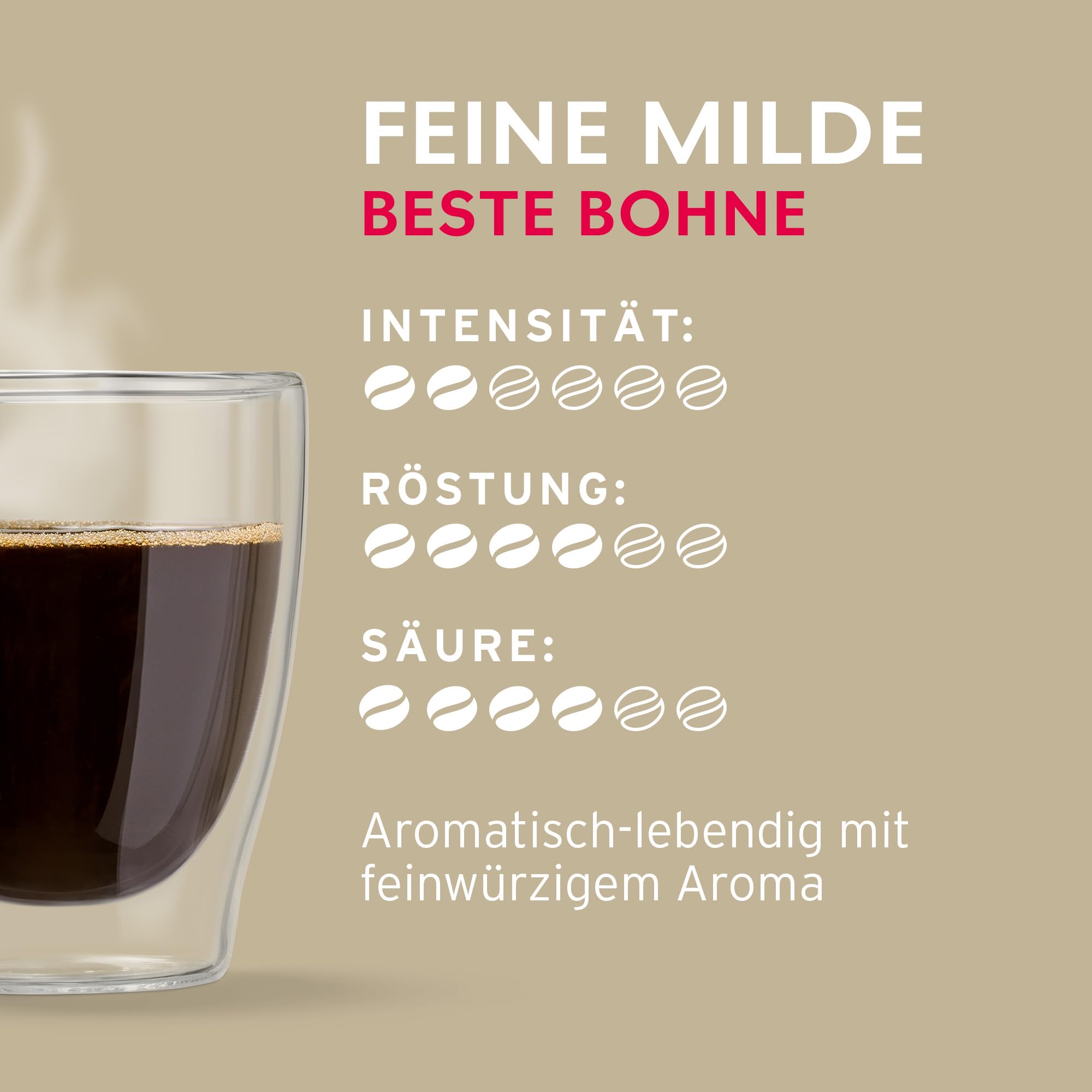 Tchibo Beste Bohne Filterkaffee, Kaffeebohnen, 6x500g
