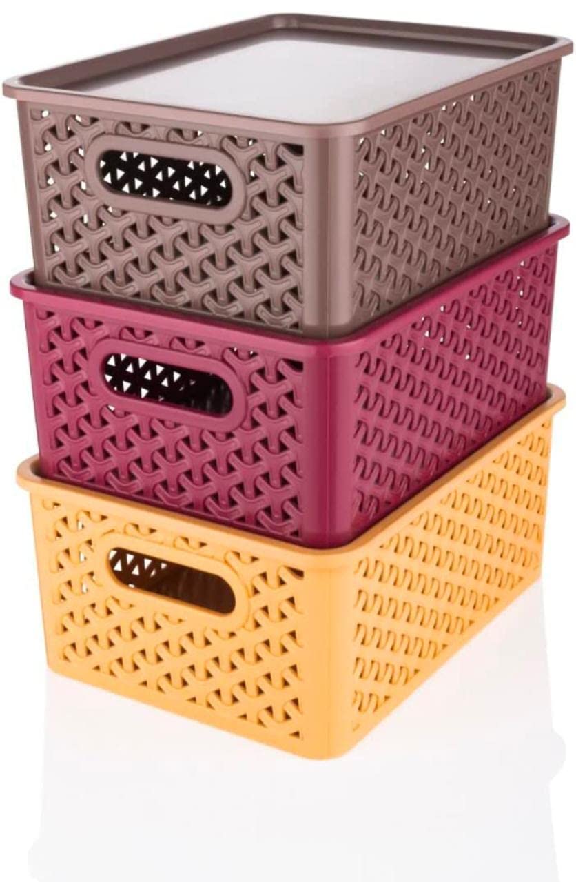 TP INCORP Multipurpose Plastic Baskets Home / Kitchen Storage Basket