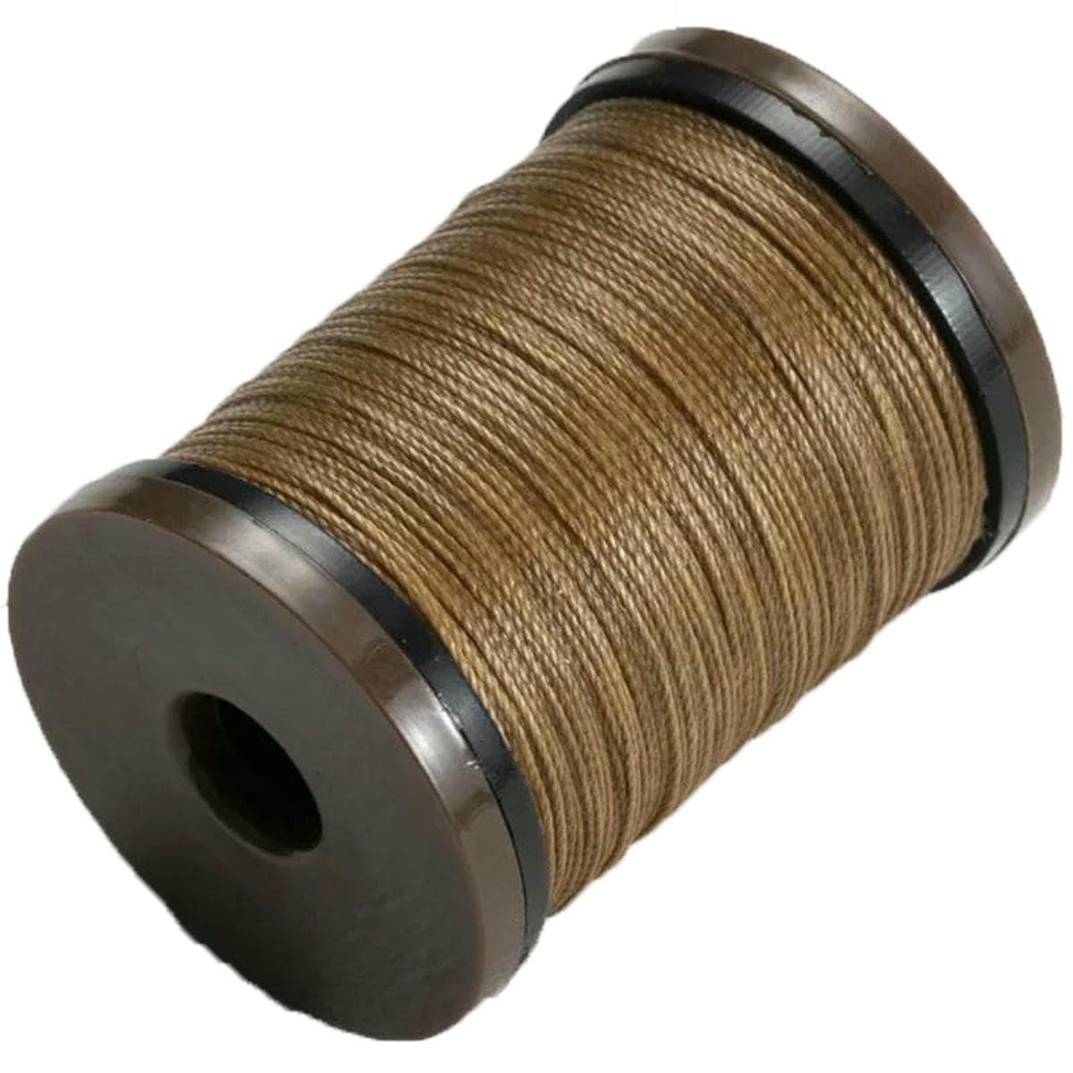 0.4-0.8mm Round Waxed Thread for Leather Craft Sewing Jewelry Round Wax Coated Thread for Braided Bracelets Leather Sewing-03- Khaki-0.5mm 90m