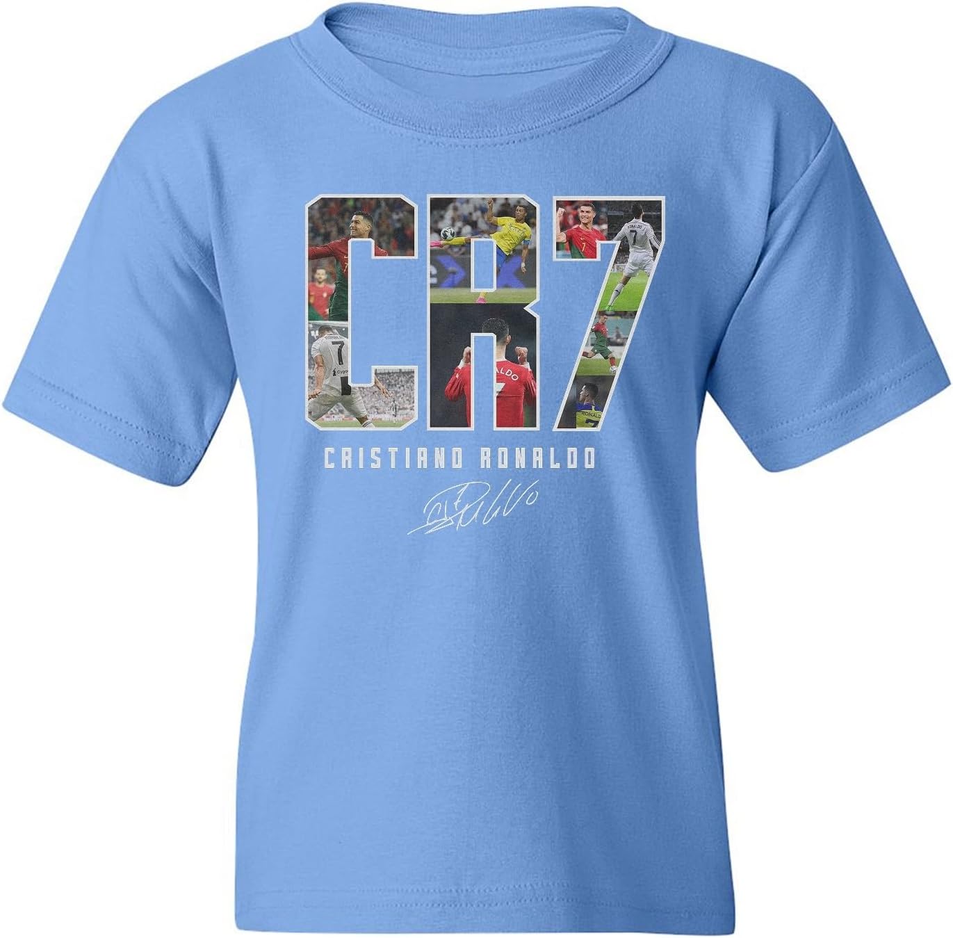 Cup & Branch Collage Ronaldo Tribute - Soccer Goat Youth Unisex T-Shirt