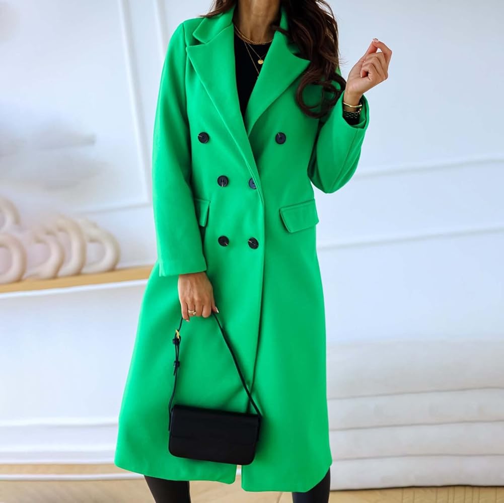 【美品】ふりふ　花言葉チェスターコート ロング丈 パワーショルダー チェスターコート FQ24W069【Fano