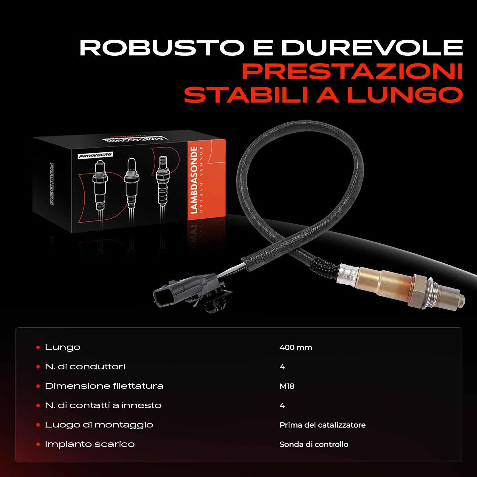 Frankberg Sonda di controllo 258010110 | Compatibile con: V.e.n.t.o E4M, Clio IV BH, C.a.p.t.u.r I H5 J5, K.a.n.g.o.o Express FW0/1, Logan II