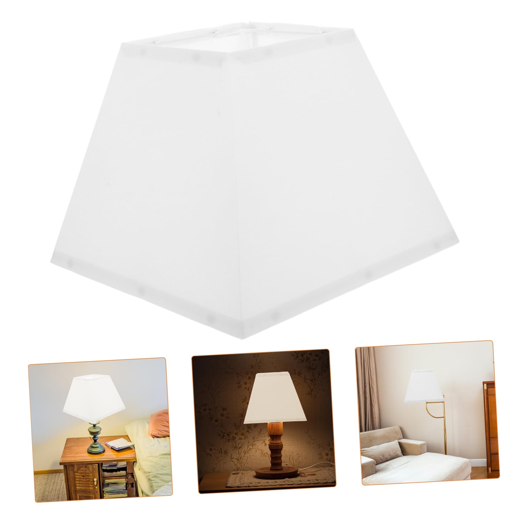 Warmhm Paralume In Lino Per Lampada Da Tavolo E Lampada Da Terra Paralume Quadrato Grigio Clip-on Copertura Della Luce Per Casa Elegante