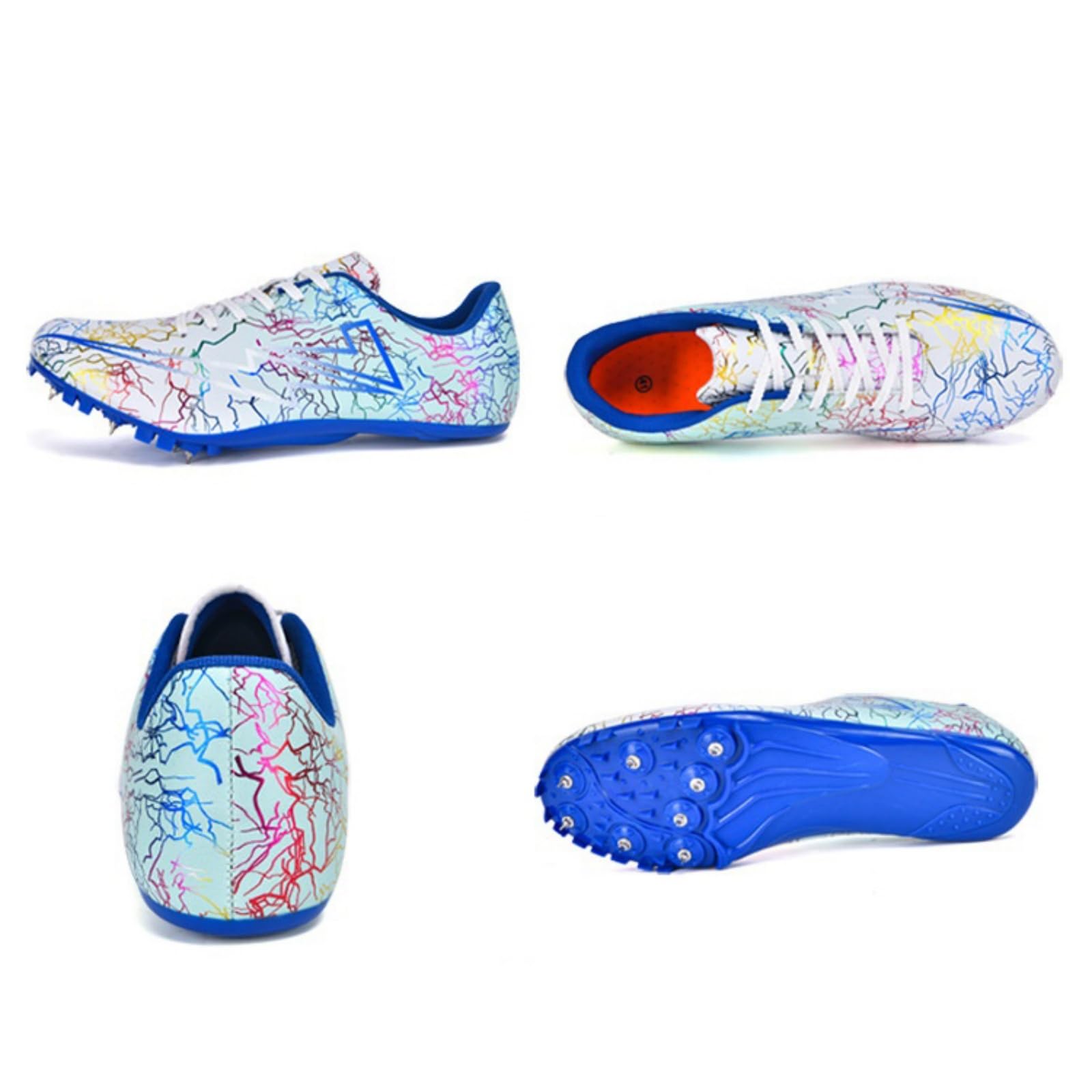 Uomo Donna Scarpe Chiodate da Pista Leggere Traspiranti 8 Chiodi