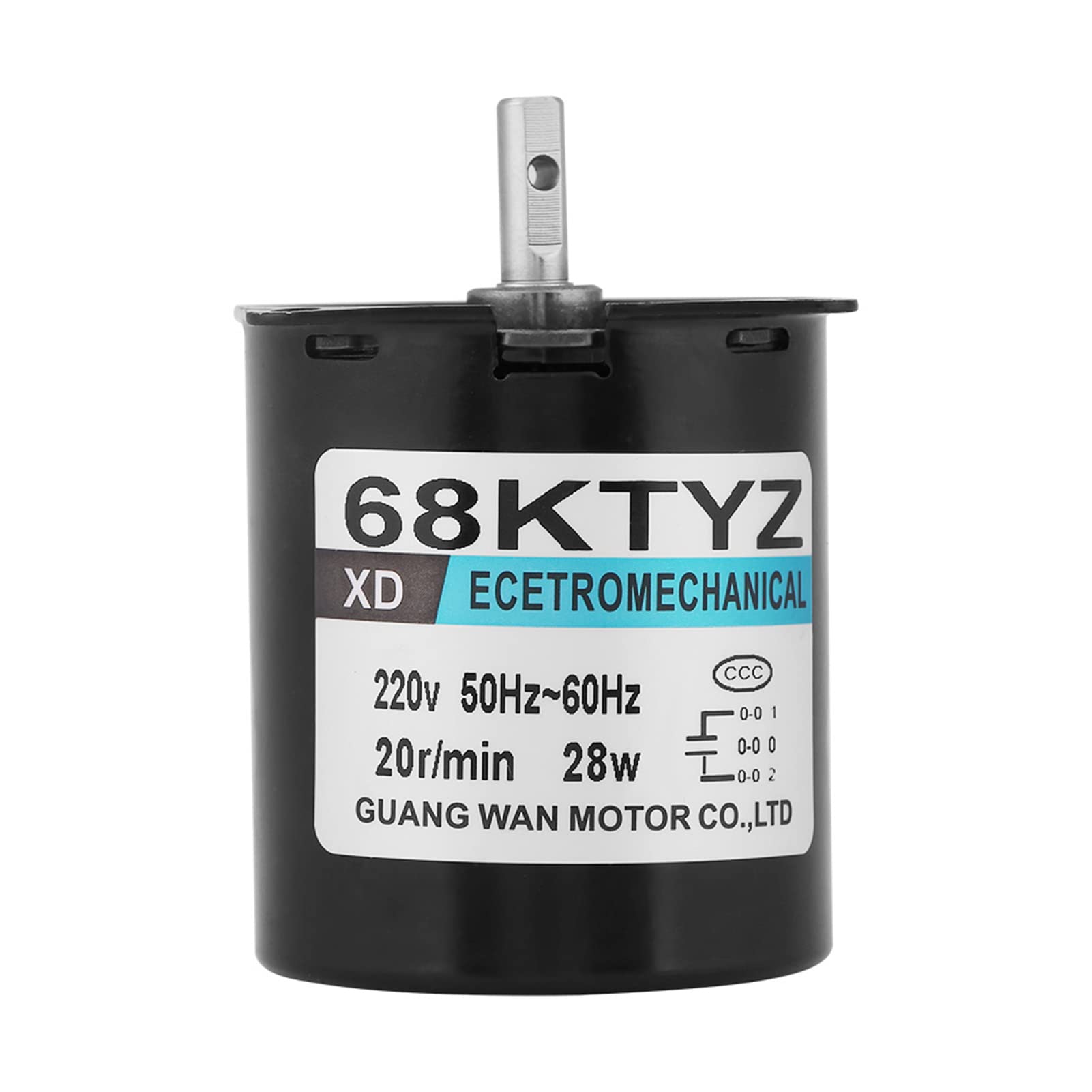 Motore sincrono 68KTYZ, motore a ingranaggi sincroni a magneti permanenti AC220V 28W CW/CCW(20rpm)