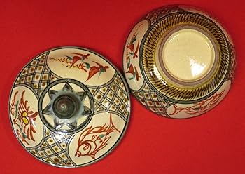 Amazon.co.jp: 民芸復興コレクター放出品 琉球壺屋焼赤絵魚花文