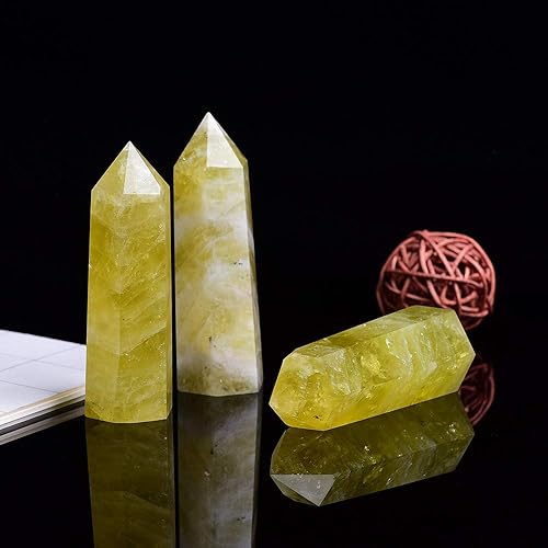 Miniatura 4 de Runyangshi - 8 varitas curativas de cristal natural, varitas de cristal curativo de un solo punto, piedras de chakra reiki de 6 facetas, prisma de