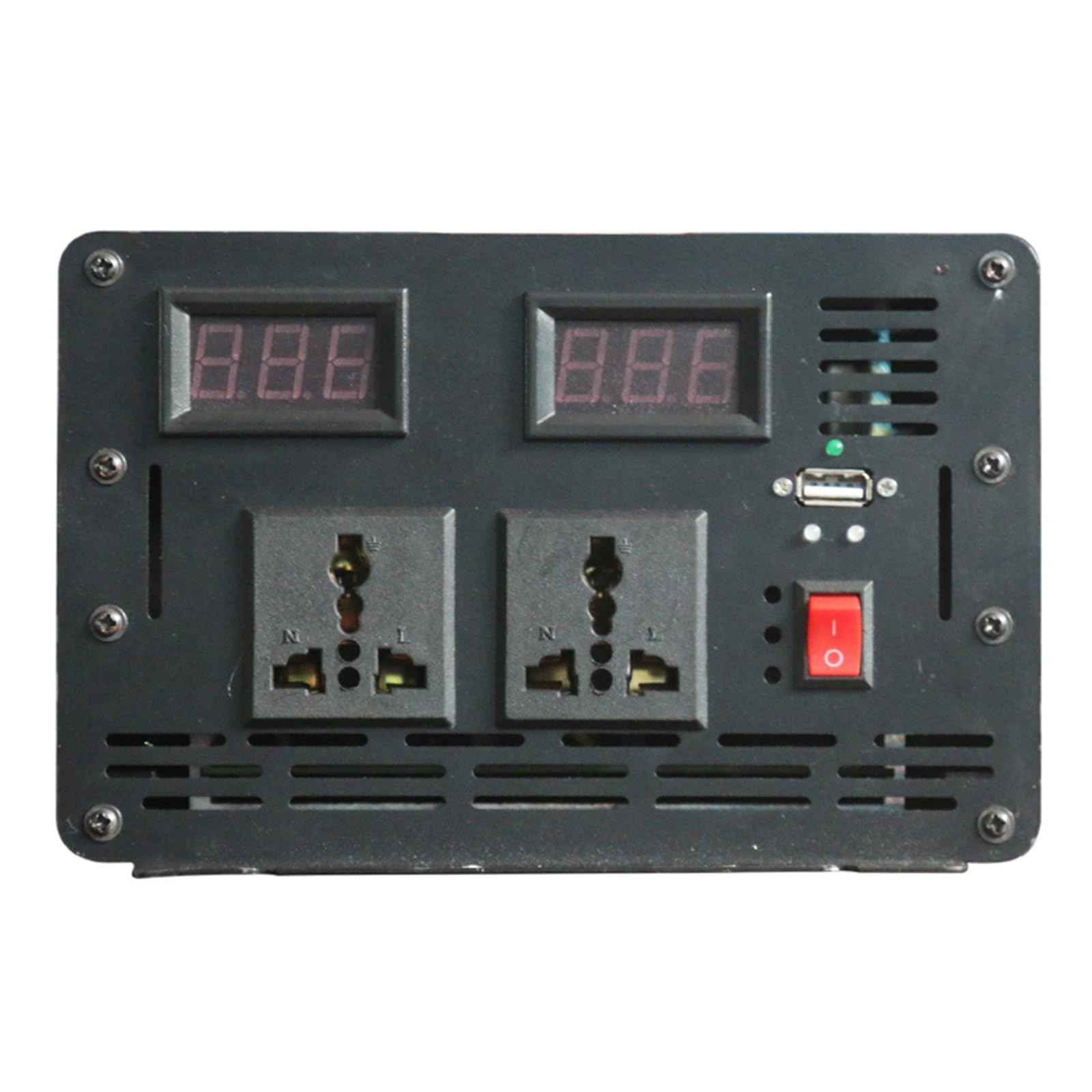 Fuente de alimentación ininterrumpida UPS de Onda modificada de 3000W y función de Carga con inversor de Coche con batería de Viaje con Pantalla LED (Size : 12V 110V)