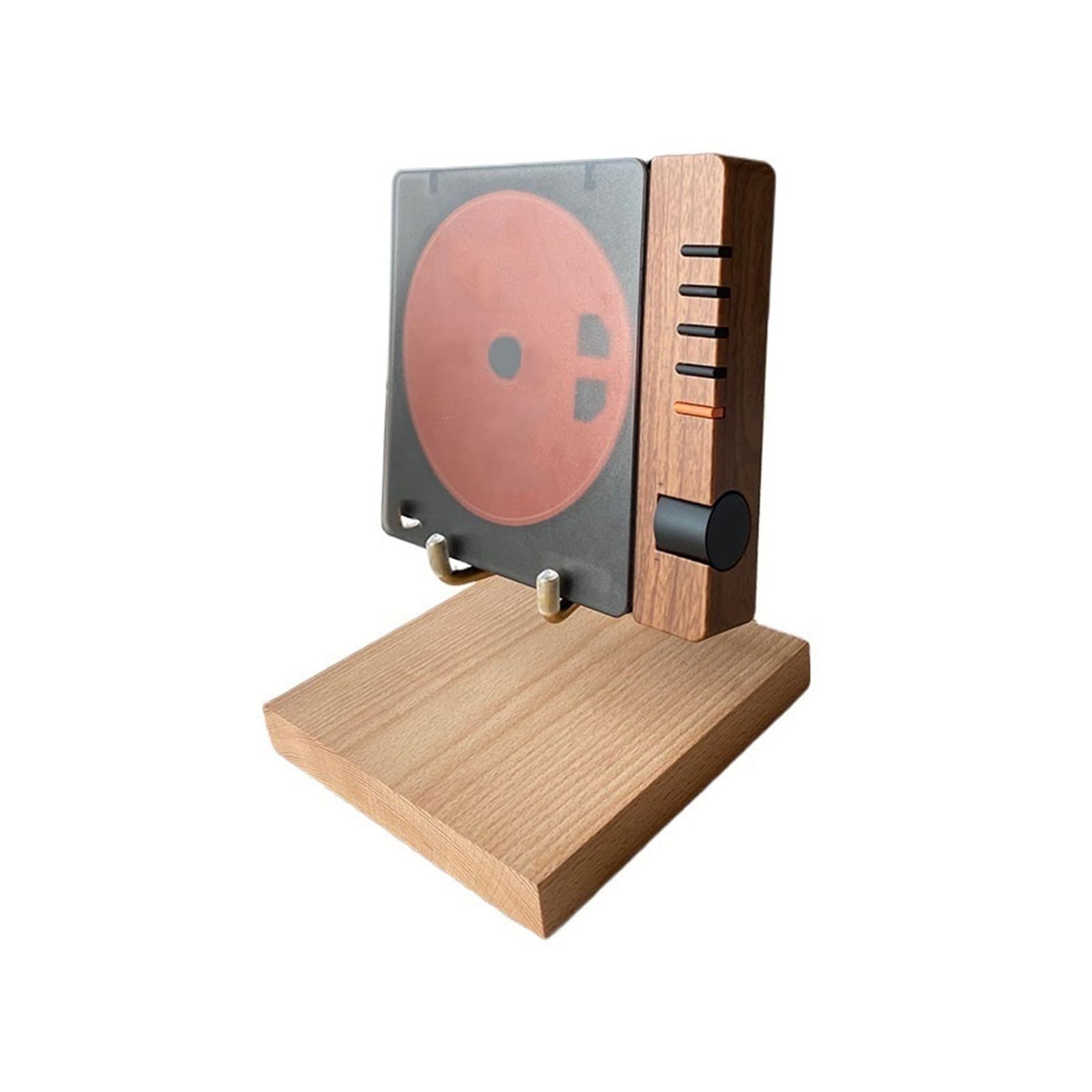 Hhaoran-9868 CD Holder Vinyl Record Display Rack Home Tabletop Wooden CD Albums Shelf CD/DVD Rack