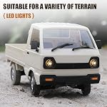 Mostop D12 RC Car Crawler Pickup Truck 1/10 Scale RC Carry Truck Off Road Drift RC Vehicle Climbing Car for Kids Adults, Throttle & Steering Control Cargo Truck Van Toy with Led Lights