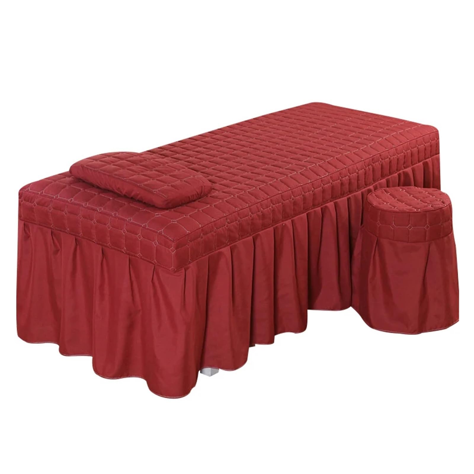Sábana De Cama For Salón Belleza, Colchón Acolchado Grueso, Falda, Colcha Con Agujero For La Cara Para camillas de masaje(4,190cm x 70cm)