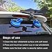 SELEWARE Handy Fold Kayak Roller Kayak Load Assist w/Suction Cups for Loading Kayaks, Canoes to Car Jeep Tops