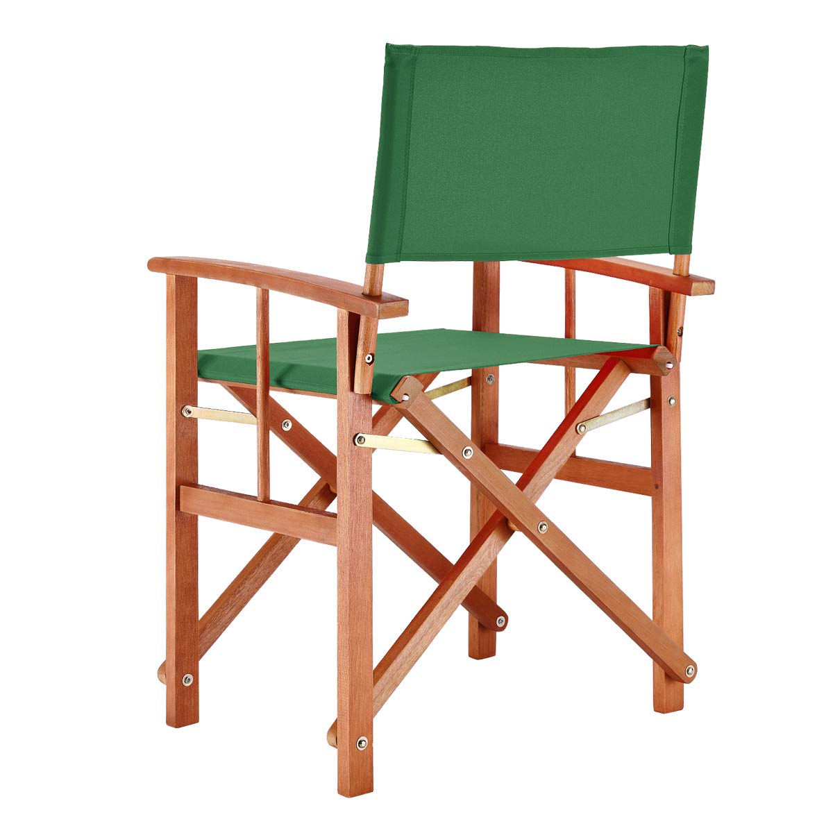 CASARIA Cannes Lot de 2 chaises de directeurs en bois | Certifié FSC | Bois d'eucalyptus | Meubles de jardin pliables pour intérieur et extérieur | Jardin pliable Pop Up Camping Pêche | Vert