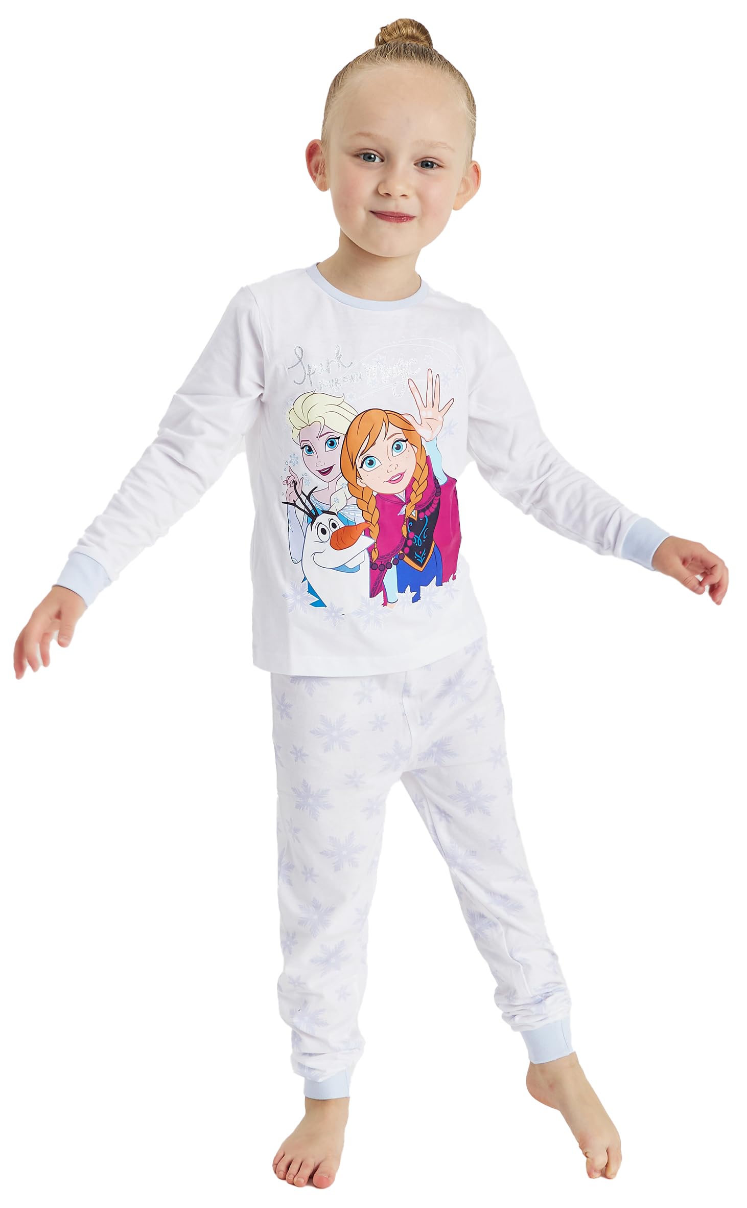 Disney Girls Frozen Pyjamas Elsa Anna Olaf Nightwear (, 18-24 Months)
