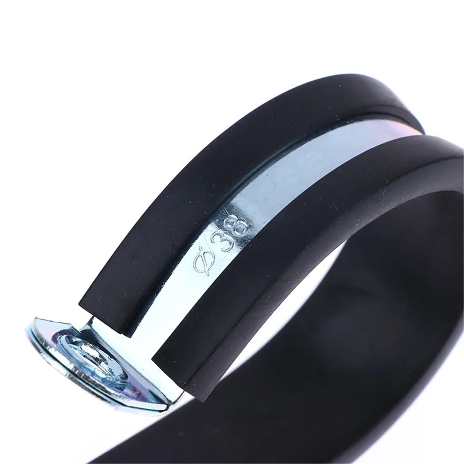 Hqycl One Color 2Pcs Stainless Steel Rubber Lined P Clips Cable Mounting Hose Pipe Clamps R Type Rubber Cable Fixing Pipe Clamps(10Mm)