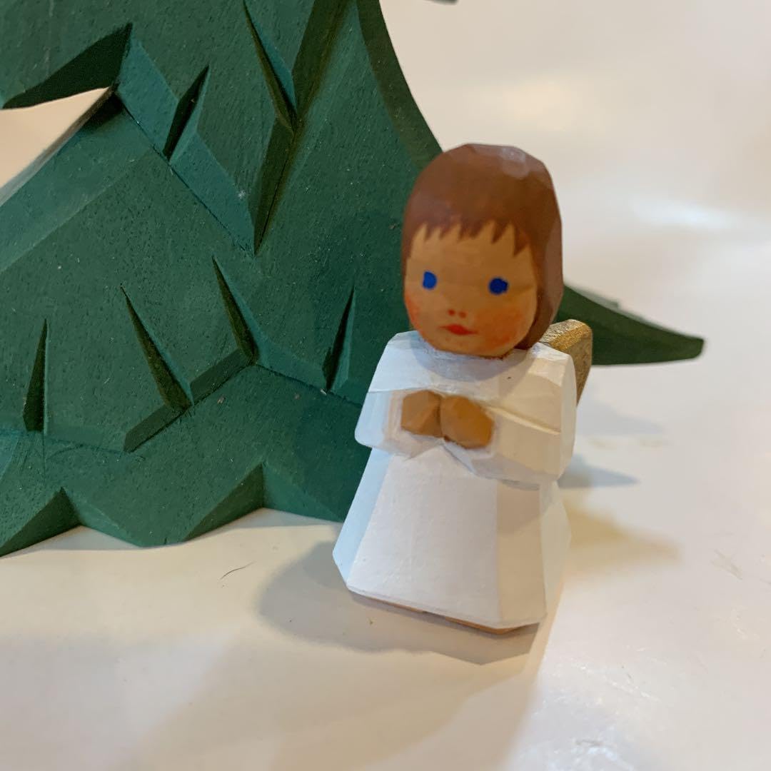 アトリエニキティキ ドイツ ハーン社 木彫り人形 ヤギ 黒 2匹 アトリエ