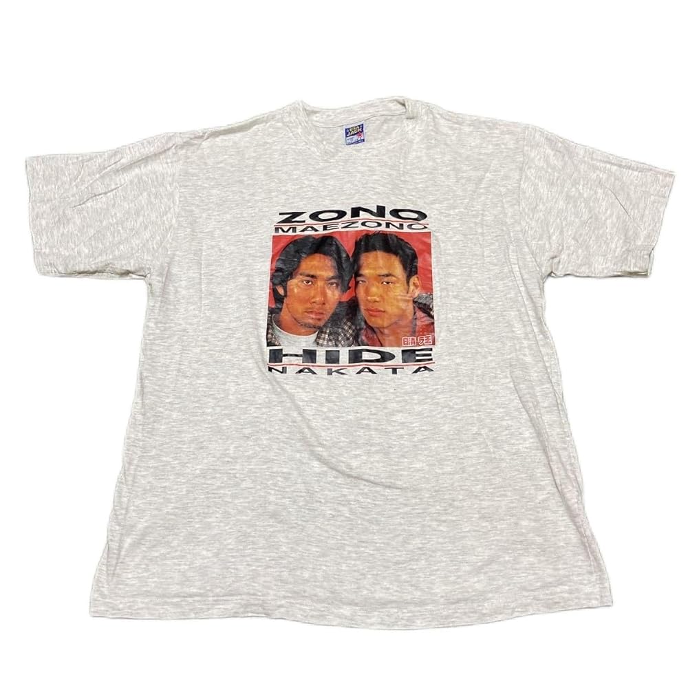 Amazon.co.jp: 90s 日清ラ王 中田英寿 前園真聖 Tシャツ グレー