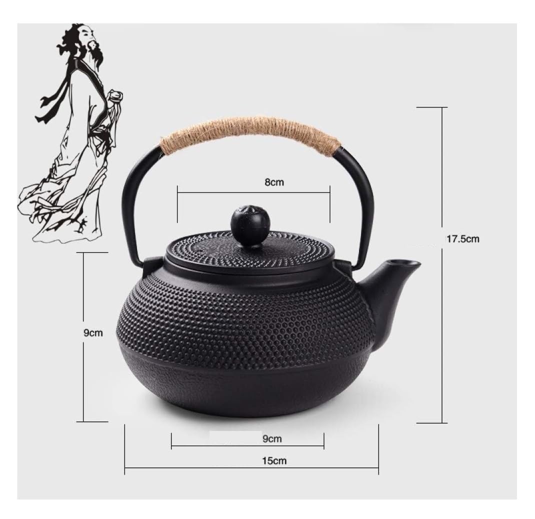 Teiera da Fornello Infusore Rivestito Giapponese per Teiera in Ghisa, Bollitore per tè per Piano Cottura per Bollire Il tè con Acqua Calda Bollitore per tè
