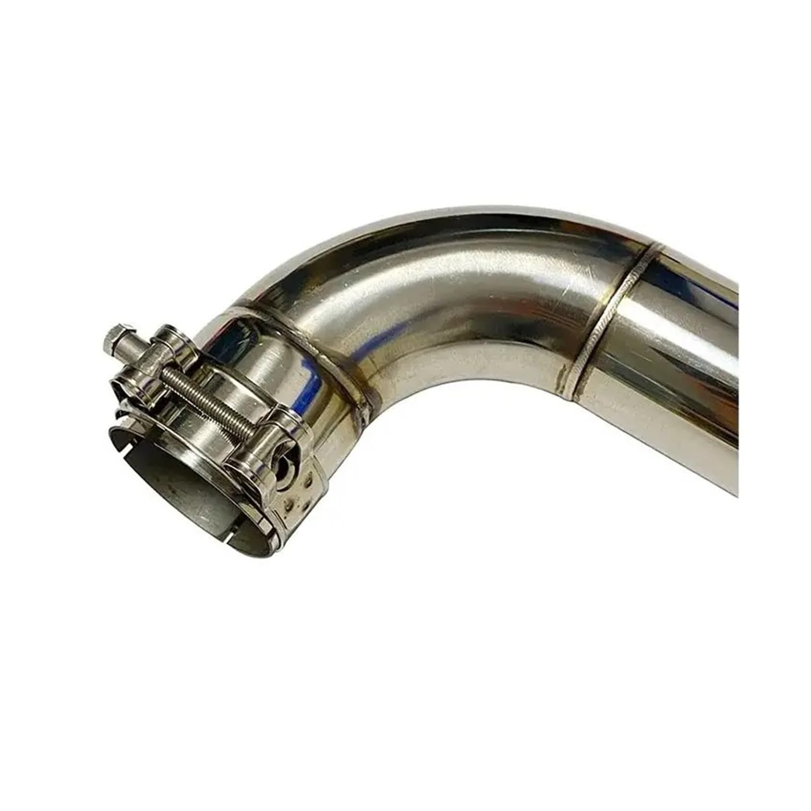 Auspuffrohr Auspuff 1 Stück Auspuffrohr 90-Grad-Drehung Schalldämpfer Ist Mit Dem Ellenbogen-Edelstahl-Autozubehör Verbunden(48mm-51mm)